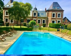 Nhà trọ Wing Of Normandy Chateau With Heated Pool Close To Sea (Grandcourt, Pháp)