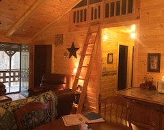 Entire House / Apartment Secluded Cabin with Hot Tub and loft-Va Creeper Trail/Mountains (Laurel Bloomery, USA)