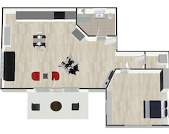 Koko talo/asunto Sundeck at boathouse - Luxury Apartment on the North Sea beach (Wangerooge, Saksa)