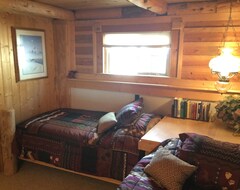 Tüm Ev/Apart Daire 2 Br Waterfront/river Front Log Cabin With Spectacular Mountain Views (Nathrop, ABD)