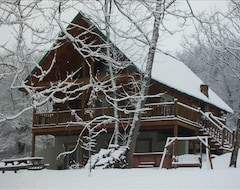 Entire House / Apartment Secluded Deluxe Log Cabin Overlooking Beautiful Stocked Pond (McConnelsville, USA)