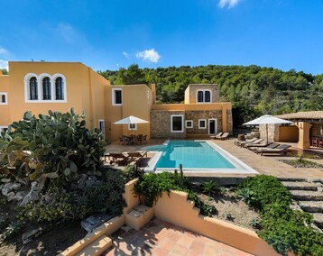 Casa/apartamento entero Villa de ensueño de lujo, la mejor ubicación, vista al mar, piscina, cerca del puerto de Ibiza +, A / C (Santa Agnès de Corona, España)