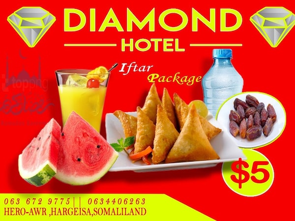Diamond Hotel Hargeisa Hasa Full Restaurant Open 24/7. All Staff Speaks English.